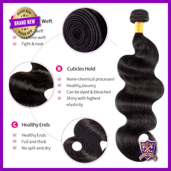Body Wave Human Hair Extensions 12 14 16 Inch Brazilian Virgin Hair Bundles main image 4